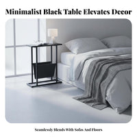 C-Shaped Sofa Table Space-Saving C-Shaped Table Easy to Clean for Small Spaces