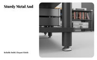 Multi-Tier Equipment Stand Large Capacity Open Shelf High-Fidelity Cabinet Stable Frame 4-Shelf Audio Rack for Home Theater Enthusiasts