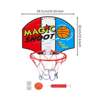 No-Drill Wall-Mounted Basketball Hoop Easy to Install Sports Toy Long-Lasting Materials for Children, Indoor