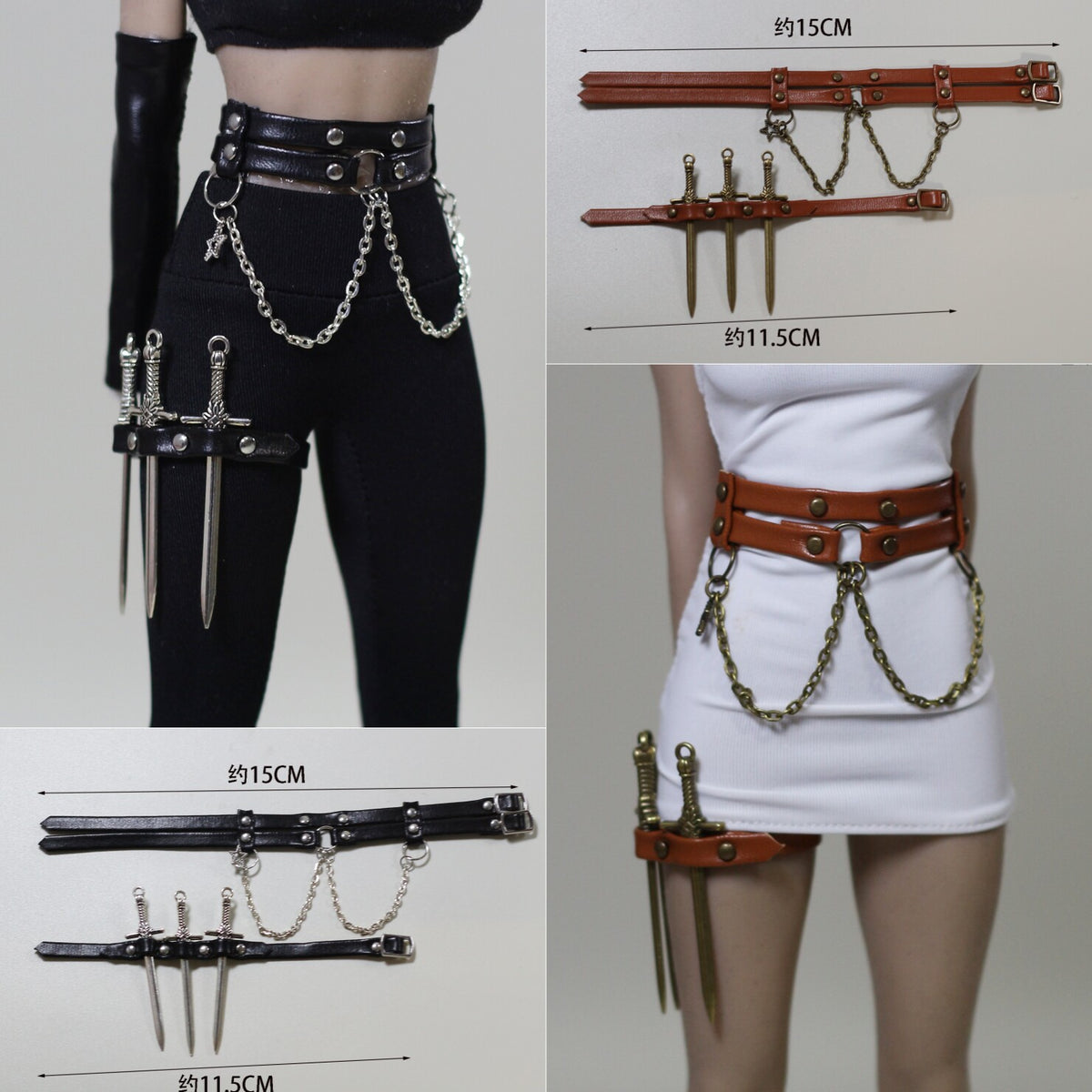 DMTOYS 1/6 Female Soldier Assassin Belt and Leg Strap Accessory