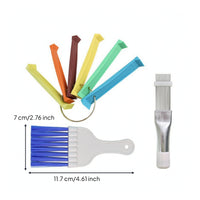 3 Pieces Fin Comb with Hanging Loop Foldable Kit Handheld for Homeowners