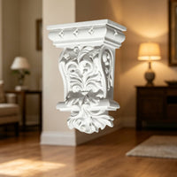 PU Corbel Ornate Carved Design Ornamental Arch Bracket Retro Look for Door Frame