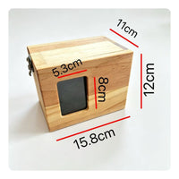 Pet Memorial Cremains Box Pet Cremains Box Two-Tone Wood Grain Smooth Finish