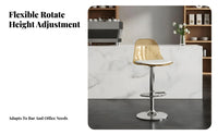 Adjustable Swivel Bar Stool Built-in Footrest Adjustable Swivel Stool for Adults