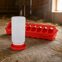 Chick Feeder and Waterer Set Sturdy Quail Chick Feeder Even Surface
