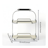 Organizer with Carrying Handle Compact Two-Tier Organizer Portable Display Stand, for Dressing Table, Vanity