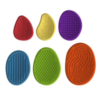 6 Pieces Soft Rubber Worry Stone Toys Calming Textured Sensory Stone Silent Item for Students, Autistic People