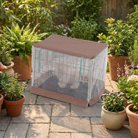 Dog Crate Cover and Cat Cage Cover with Mesh Sides, Breathable Pet Cage Cover for Wire Crates, Indoor Outdoor Protection Dog Cage Cover Mesh
