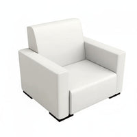 alabaster Single-Seat Couch configurable Combination Reception Sofa Modern design Sturdy Metal Legs for Adults