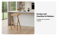 Woven rear Bar Stool Chinese Inspired Design Household Seating for Dining Room