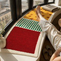 Dopamine Bay Window Cushion Faux Cashmere Non-Slip Mat for Bedroom Balcony