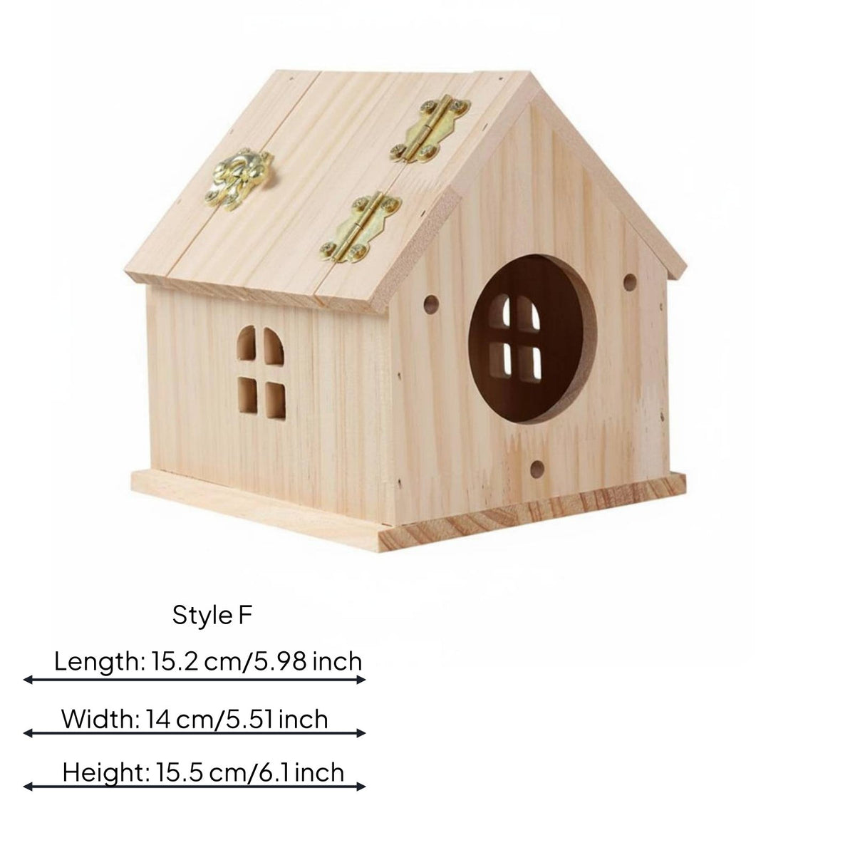 Parrot Breeding Box Solid Wood Small Wooden Bird House Sturdy Build for Hatching