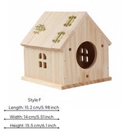 Parrot Breeding Box Solid Wood Small Wooden Bird House Sturdy Build for Hatching