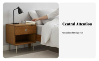 Two-Drawer Bedside Cabinet Nordic design Nightstand Space-Saving for Living Room