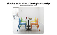 Scratch Resistant Sintered St Single Top Table Long-Lasting Sintered St Single Dining Table Easy to Clean Commercial Furniture Versatile Use for Cafe Owners, Interior Designers, Homeowners, Milk Tea Shop, Cafeteria, Office, Kitchen