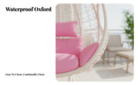 Freestanding Ovoid Chair Wickerdesign Weave Freestanding Enclosed Lounger Plush Paddinging All-Weather for Balcony, Garden