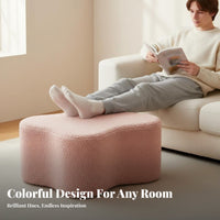 CumulusShaped Pouf Minimalist Design Low Stool Soft Texture for Playroom, Parents