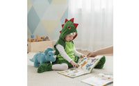 Dinosaur Costume with Hood Soft Dinosaur Romper Long Sleeve for Children, Halloween