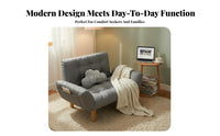 Adjustable Sleeper Loveseat Foldable Adjustable Floor Loveseat Small Space Suitable Tri-Function Multifunctional Design