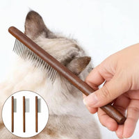 3 Pieces Pet Comb Wooden Handle Detangling Comb Anti-Tangle