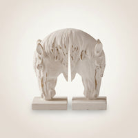 Horse Head Bookends Vintage-Retro Horse Bookends Distressed Decor for Equestrians, Bookshelf, Study