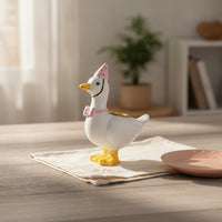Goose Candle Holder Miniature Candlestick with Round Base Mini