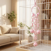 Parrot Toy Grinding Toy for Beak Health, Zinc Alloy Hanging Bell Chain for Caged Birds, Parakeet Toy and Cockatiel Toy Accessories
