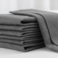 Highly Absorbent Microfibre Cloth, Dark Gray Microfibre Towel for Glass Panes and Glass, Stitched Border Cleaning Tool for Kitchens