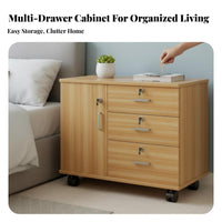 2-Drawer Locking Bedside Table space-saving Size Nightstand with Drawers for Students