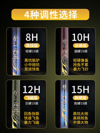 霸主飞磕鱼竿超轻硬19调12H鲤鱼鱼杆黑坑竞技手杆罗非专用钓鱼竿