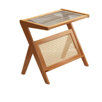 Minimalist design C-Shaped Sofa Table Japanese Aesthetic C-Shaped Tray Table Space-Saving Living Room Furniture Multi-Purpose for Apartment Dwellers, Homeowners, Home Workers, Bedroom, Balcony, Small Spaces