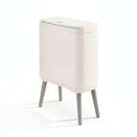 Press-Top Trash Bin Minimalist Trash Can with Lid Easy to Use for Office