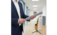 Saxophone Cleaning Brush Dense Fiber Tenor Sax Brush Ribbed Grip Saxophone Cleaning Swab for Saxophonists