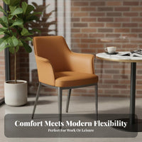 Upholstered Armchair Sturdy Frame Upholstered Scoop Chair Easy to Clean
