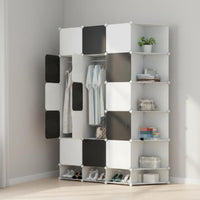 Cube Wardrobe Cabinet Multi-Compartment Cube Closet Organizer Plastic Panels