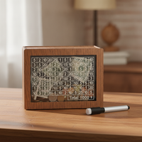 Wooden Money Box with Counter, DIY Retro Piggy Bank for Savings