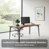Solid Wood Computer Desk Spacious Desktop Long Computer Workstation Versatile Modern Office Desk for Students, Gaming Aficionados, Bedroom