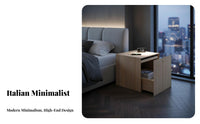 Slim Side Table Minimalist Design Box-Frame End Table Hidden Storage Modern aesthetic for Apartment Dwellers, Students