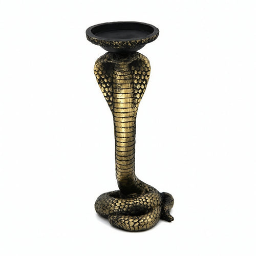 Snake Candle Holder Striking Candlestick Dramatic for Goths