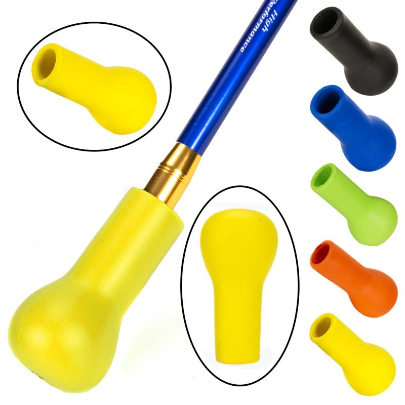PU Fishing Rod Butt Pad Shock-Absorbing Round Ball Rod Holder for Sea Fishing