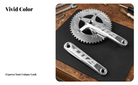 Single Speed Crankset Lightweight Fixed Gear Crankset CNC Machined Aluminum Alloy Chainring Set for Cyclists, Downtown Commuting, Road Biking