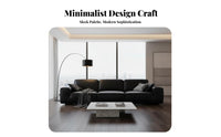 rectilinearlook Sofa Full real leather Living Room Furniture Top-Grain Cowhide Couch for Apartment Dwellers, homeowners, Home, Reception onice