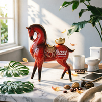 Horse Statue Polished Finish Horse Figurine Decor Decoration for Office