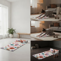 Suede Exercise Mat Mat with Carrying Bag Comfortable Exercise Mat Mat Easy to Store Exercise Equipment Soft for Dancers