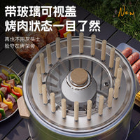 家用庭院烤肉炉户外室内焖烤炉碳烤炉吊炉不锈钢烤串木炭烧烤炉