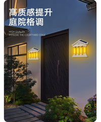 跨境太阳能人体感应壁灯欧式小房子钨丝照明灯庭院led装饰小夜灯