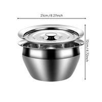 Stainless Steel Oil Basin Rust Resistant Lidded Oil Basin Easy to Clean