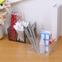 Pen Holder, Desktop Storage, Pen Pouch, Large Capacity, Transparent, Desk Organizer, Student, Remote Work, Small Items Case, Office, 9/12/18/7/6.5cm