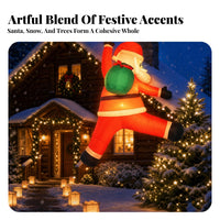 Climbing Santa Red Suit Christmas Figure