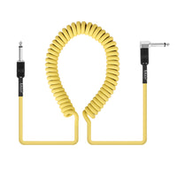 IRIN Guitar Cable Spring Coil Straight and Right Angle 6.3/6.35/6.5mm Audio Cable Male to Male for Amplifier
